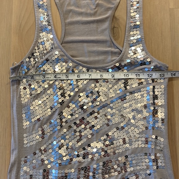 Wildcat gray and silver sequin tank top small - Picture 4 of 6